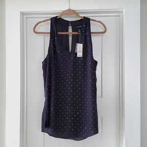 NWT White House Black Market flowy sleeveless V-neck.